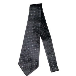 Mila Schon Designer Tie 100% Silk Made In Italy Gray Multicolor NWOT